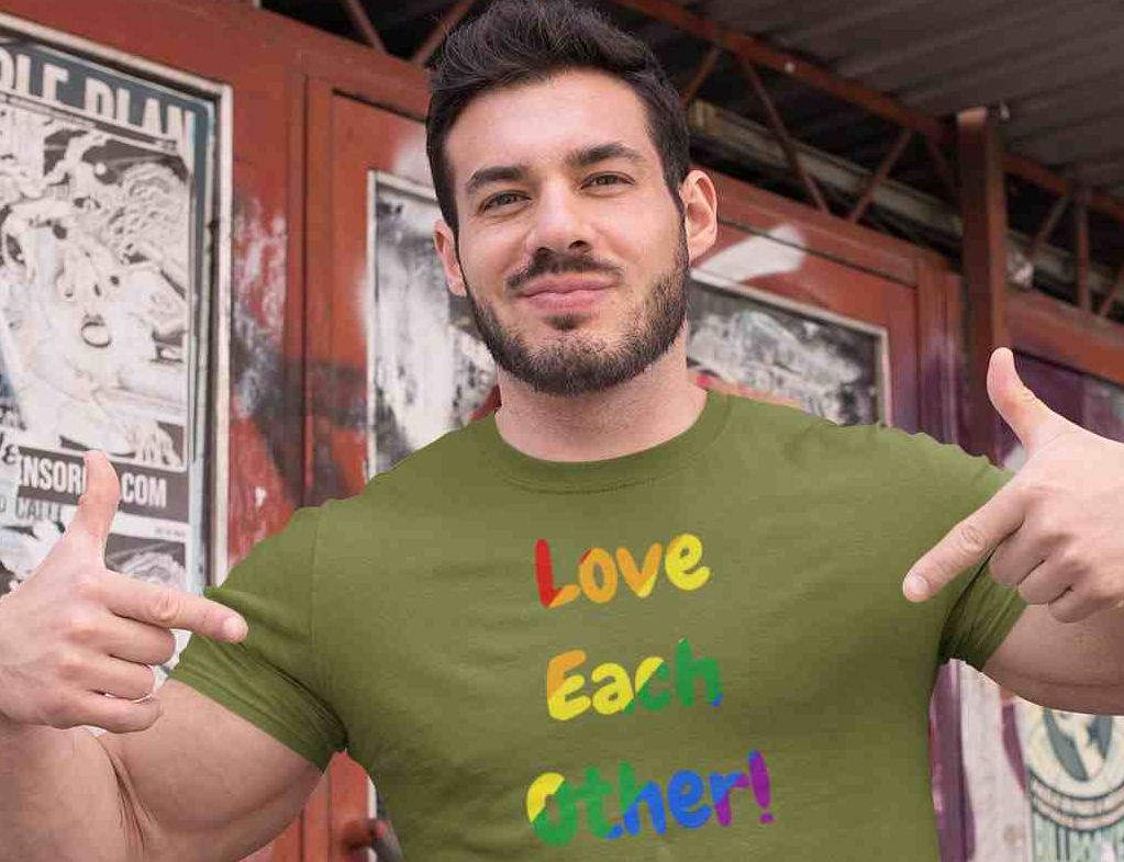 Love Each Other -Rainbow Organic T-Shirt from Hello Human Range